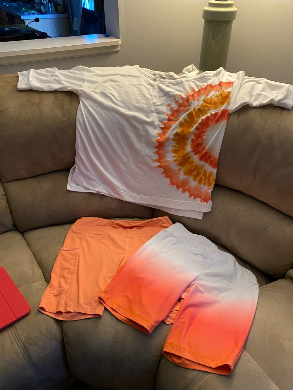 2 pair Cato Coral Bike Shorts - 1 large and 1 xl plus a 14/16w top to match - Picture 7 of 7